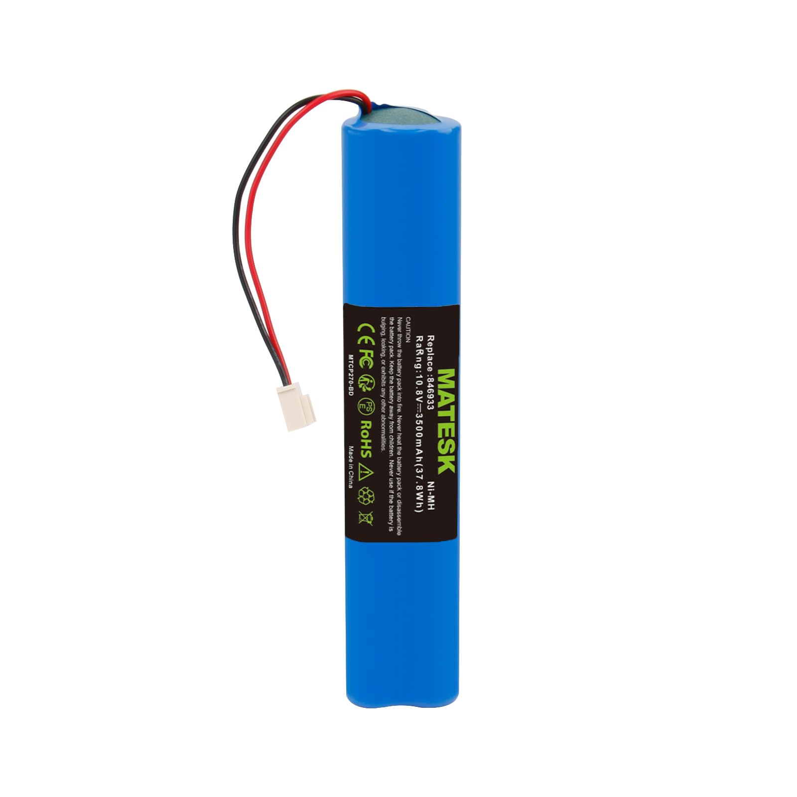 10.8V 3500mAh NI-MH Batterie pour Velux 946933 Volets Roulants Solaires avec Câble et Fiche pour Velux SSL Solar Roller Shutter, Moteur de Volet Roulant, Roller Shutter Drive, 846933 946930