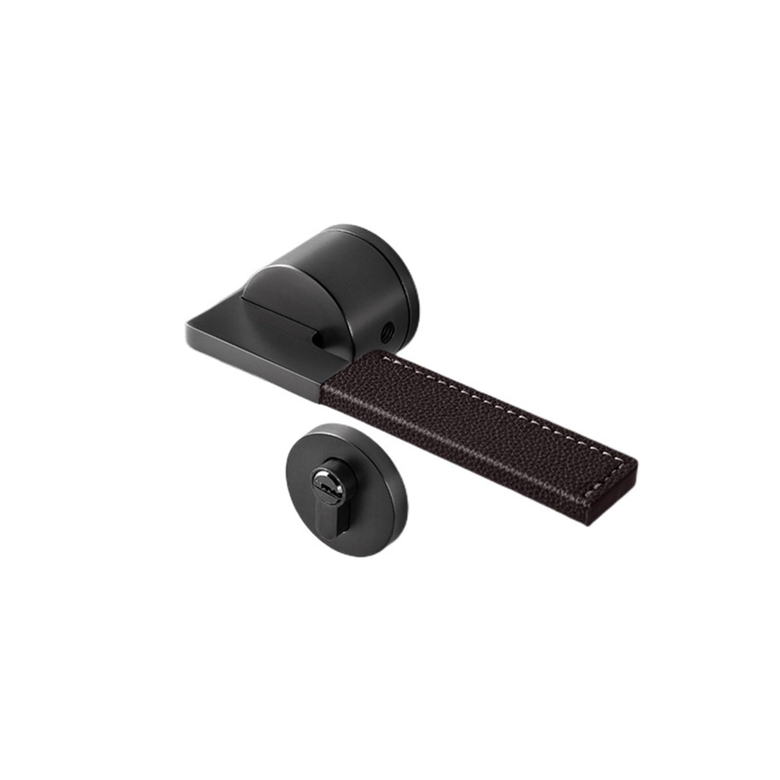 Czarny minimalistyczny magnetyczny cichy zamek dzielony sypialnia | Minimalistyczna sypialnia cichy magnetyczny czarny uchwyt(Brushed nickel)
