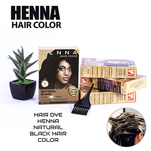 Henna Hair Color 30 Minute Enriched With Herbs Semi Permanent Powder - Harsh Chemical Free Black Hair Dye For Men And Women thumb #2