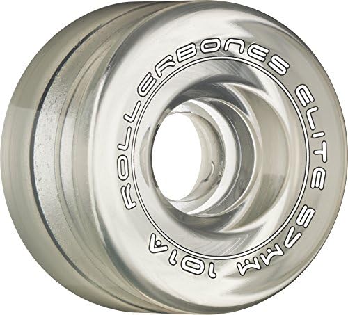 RollerBones Art Elite 101A Competition Roller Skate Wheels (Set of 8), Clear, 57mm