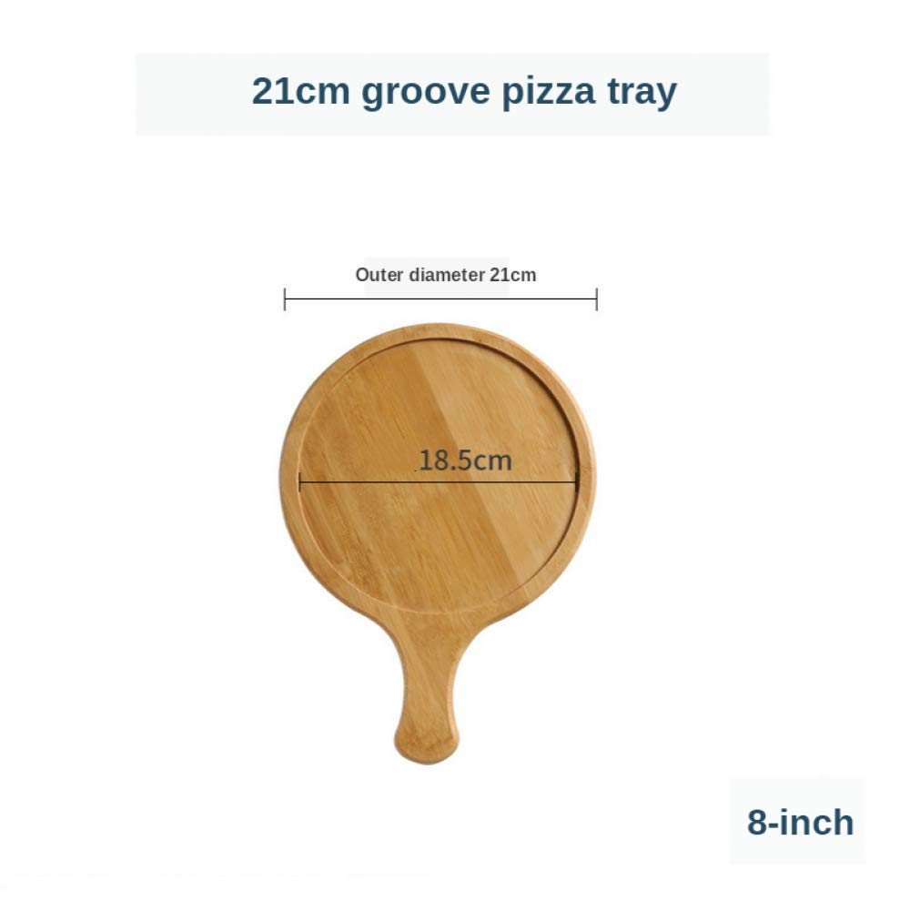 Vassoio Per Pizza In Bamb&ugrave; - Naturale, Multiuso Per Forno, Tagliere O Servire