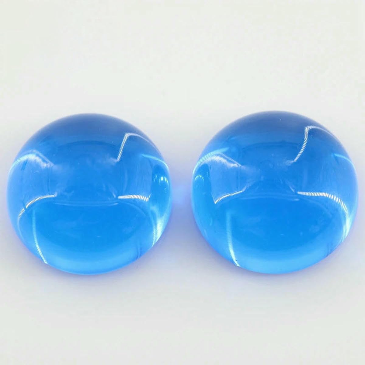 Runde Glasperlen, Cabochon-Schliff, flache Unterseite, lose synthetische Edelsteine für Schmuck, Größe 8 mm, 10 mm, 20 mm, Schwarz-Rot-Cabochon, 6,0 mm, 200 Stück
