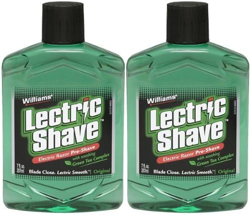 Williams Lectric Shave Electric Razor Pre-Shave with Soothing Green Tea Complex-7 oz, 2 pk