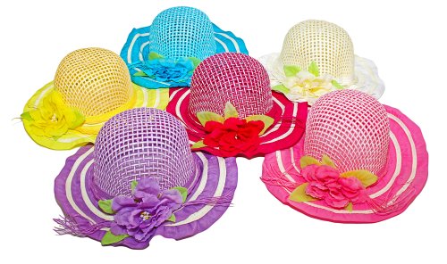 Lil Princess Girls Tea Party Princess Dress-up Colorful Costume Hats 6 Assorted Colors, Kids 2-5 - //coolthings.us