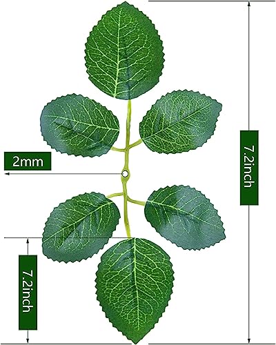 Meiliy 200Pcs Bulk Rose Leaves Artificial Greenery Fake Rose Flower Leaves For Diy Wedding Bouquets Centerpieces Party Decorations Rose Vine Wreath Garlands Supplies #TOP1