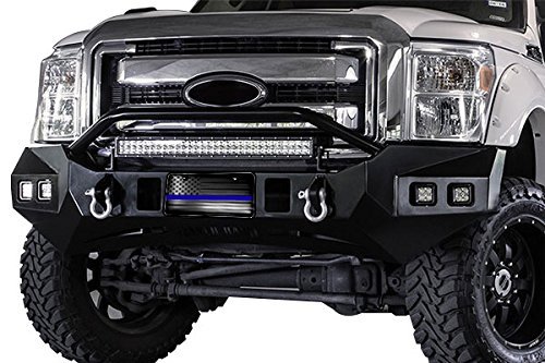 Lfparts Usa Black Flag Metal Embossed License Plate (12"X6", Black With Thin Blue Line) #TOP4