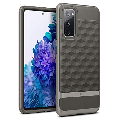 Caseology Parallax, Funda Galaxy S20 FE, Antigolpes, Diseño Geométrico, Patrón 3D, Carcasa Diseñada para Samsung Galaxy S20 FE - Ash Gray
