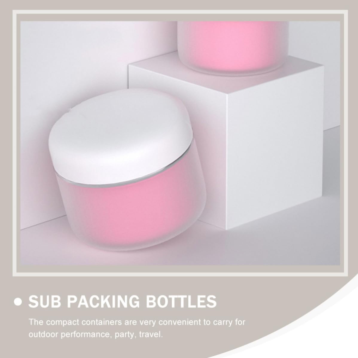 Yardwe 4pcs Portable Pink Pp Cosmetic Cream Bottles 30g Reusable Sample Containers for Travel with Convenient Design and Easy to Use Makeup Storage