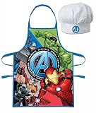 Bonito atuendo para tus hijos Palleon Juego de delantal y gorro de cocinero para niños de Los Vengadores