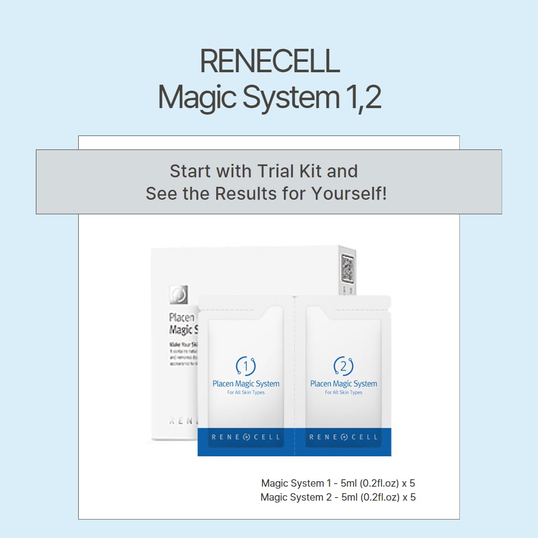 [RENECELL] Placen Magic System Trial Kit (5-Packs), Travel Size, Exfoliating and Brightening