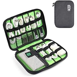Luxtude Travel Cable Organizer Bag, Flat Cord Organizer Case | Travel Essentials for Wire/Cord/Charger/Cable Storage/Tech Accessories/Tech Gifts