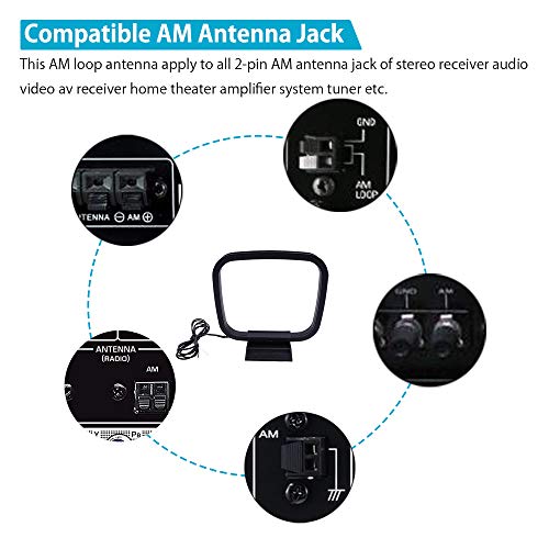 Fancasee AM FM Antenna Dipole 75 Ohm F Male Plug FM Antenna with PAL 3