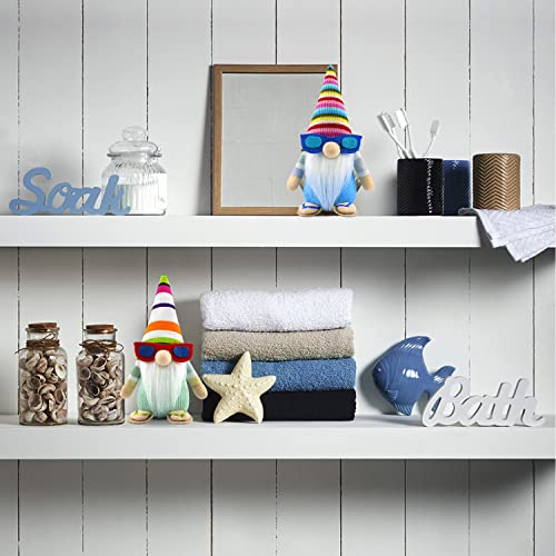 Godeufe 2-Piece Set Beach Gonk Gnome Plush Spring Decoration Scandinavian Tomte Handmade for Party Farmhouse Home Table Kitchen Shelf Display Tiered Tray Decorations - Image 4