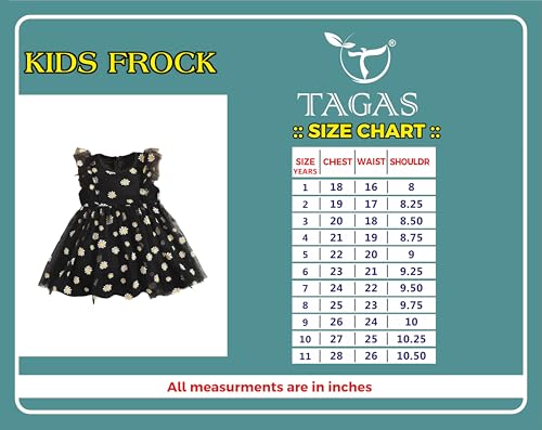 Image of TAGAS Girls Polka Dot Print Ruffle Trim Belted Dress||Dress for Girl || Fit & Flare Dress|| Short Sleeve Dress for Kids || Casual Dress||(KD-105)