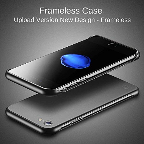 Image of REALCASE Frameless TPU Bumper Case Back Cover for iPhone SE 2020 / iPhone SE (3rd Generation) 2022 / iPhone 7 / iPhone 8 (F-Black)