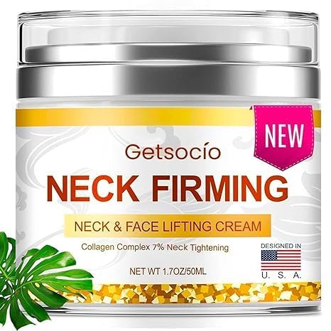 Neck Firming Cream: Anti-Aging neck cream for tightening and firming - Best Neck Tightening Cream For Fine lines, Loose & Sagging Skin On Face, Neck, Décolleté (1.7Oz)