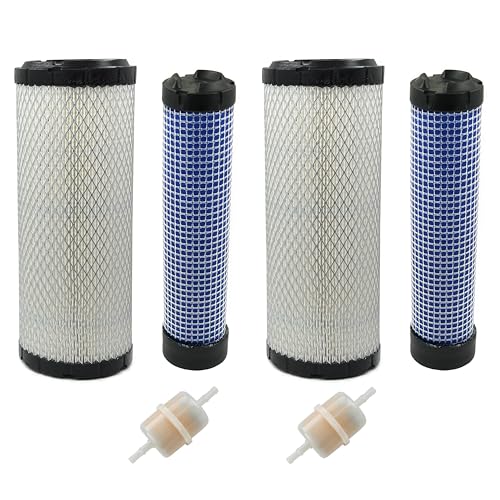 2 Sets 11013-7044 Air Filter, 11013-7045 Inner Air Filter for Kawasaki FX850V FX730V FX691V FX801V FX751V FX1000V FH680V Fits Kohler C940-C980, CH18-CH1000
