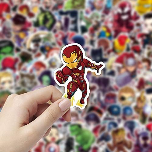 100Pcs Superhero Stickers Water Bottles Laptop Phone Skateboard Car Computer Marvel Legends Stickers Vinyl Waterproof Aesthetic Stickers Pack for Teens Kids Adults Children