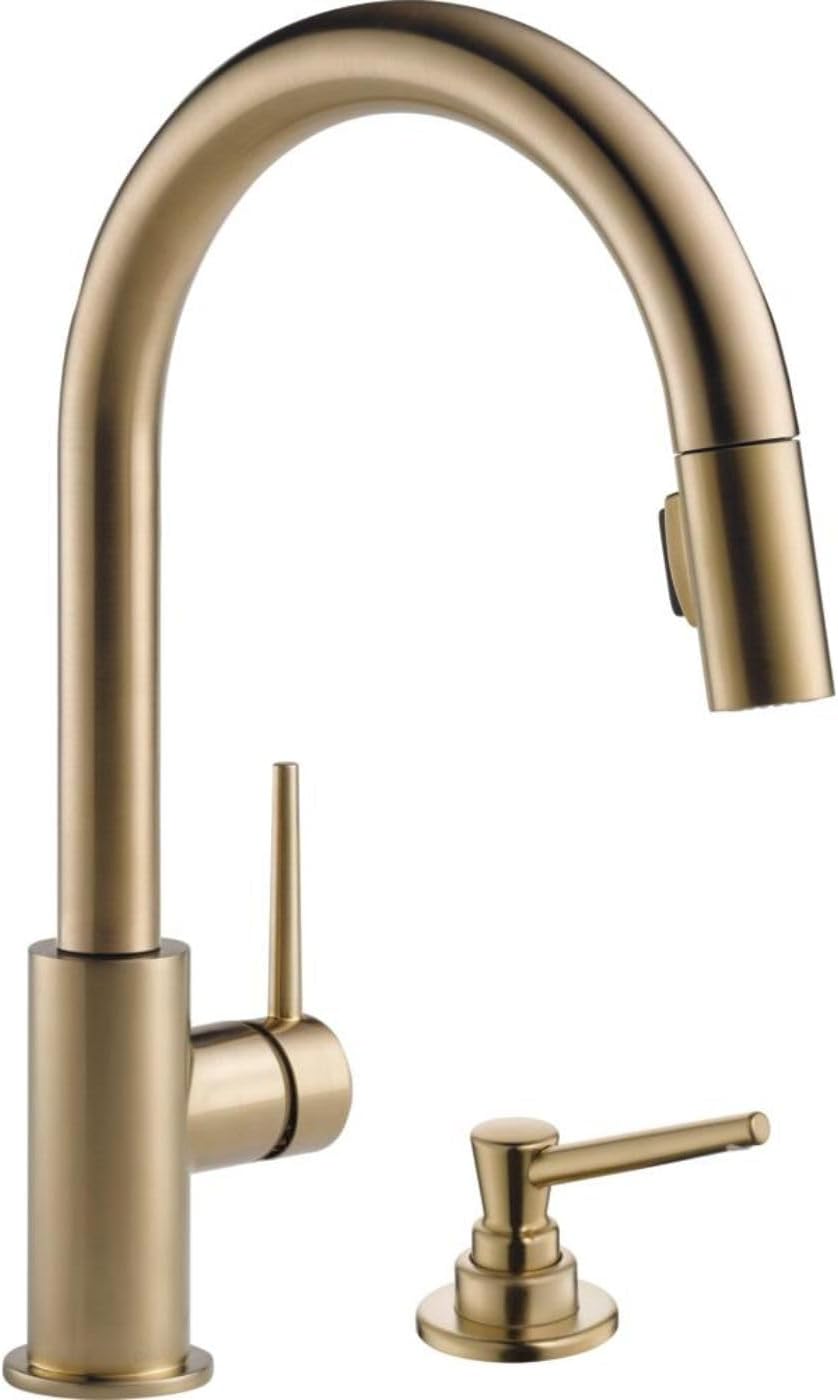 Trinsic Pull Down Kitchen Faucet With Sprayer and Soap Dispenser, Single-Handle, Champagne Bronze