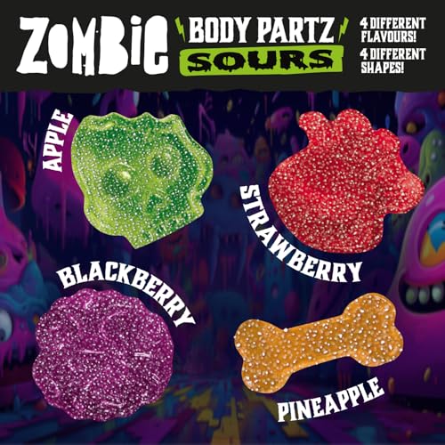 Zombie No Added Sugar Sweets, Variety Pack (12 Bags), 90% Fruit, Vegan, Healthy Snacks for Adults, Kids, Low Calorie, Gluten Free, Halal, Bulk, Jelly, Tub, Vegetarian, Party Bags, Gummy, Multipack - Image 3