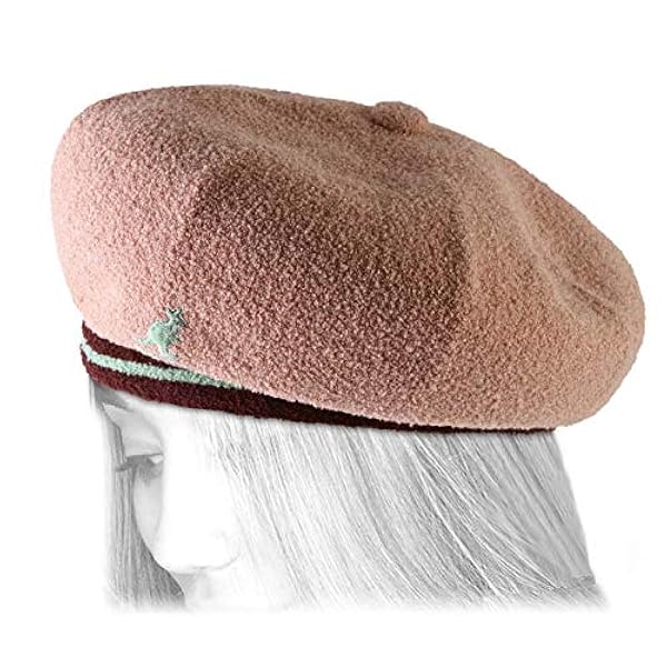 Kangol - Franse baret, baskenmuts 2-kleurige bermuda jax baret - maat S - dusty-rose, Dusty-rose, 54/56 cm