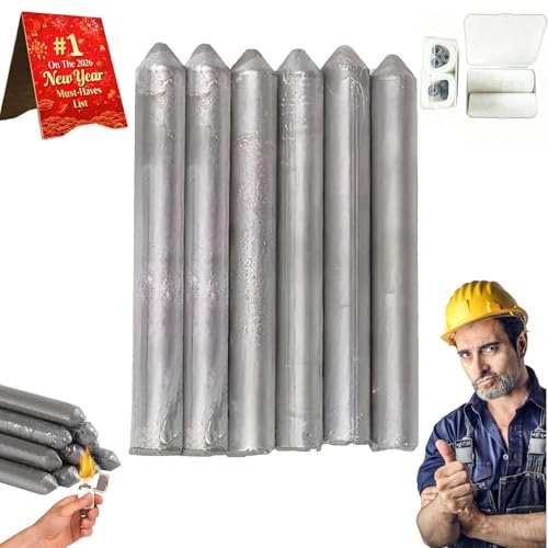 Lighter Melt Welding Rods Low Temp Welding Rods Low Temperature Universal Weldings Rod Easy Melt Aluminum Rod Weldings Equipment and Accessories for Stainless Steel Iron Beginner and Pro (6pcs)