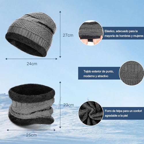 La Mejor Selección de Set de bufanda, gorro y guantes para Hombre favoritos de las personas. 12 Imagen adicional