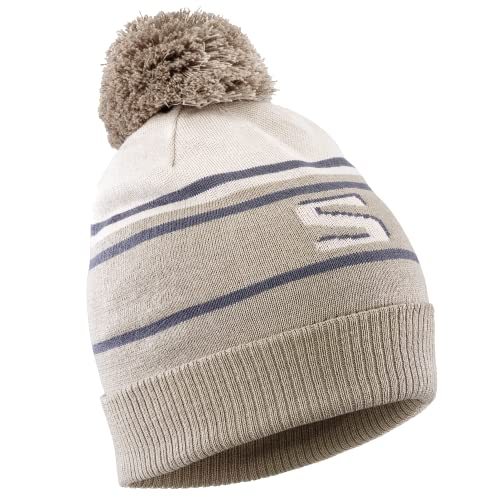 Photo de Salomon Heritage Bonnet Unisexe, Idéal pour le Ski, le Snowboard, la Randonnée et Course à Pied, Roasted Cashew