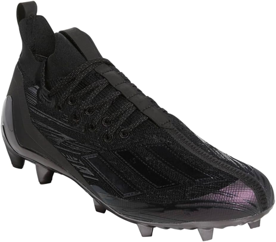 adidas Adizero Primeknit Black Football Cleats Size 8 (Black/Night Metallic