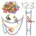 JIALEEY 100 Piece Plastic C-Clips Hooks Chain Links Rainbow C-Links Children's Learning Toys Small Pet Rat Parrot Bird Toy Cage