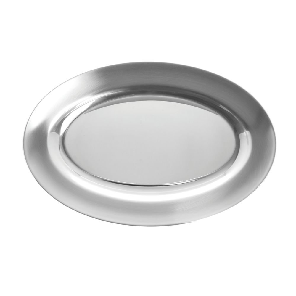 Serving Tray Silver Stainless Steel - 9" L x 6" W by HUBERT – Stainless Steel, Silver