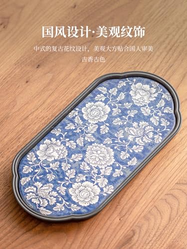 Plateau à thé rétro de 28,7 cm de qualité traditionnelle - 7