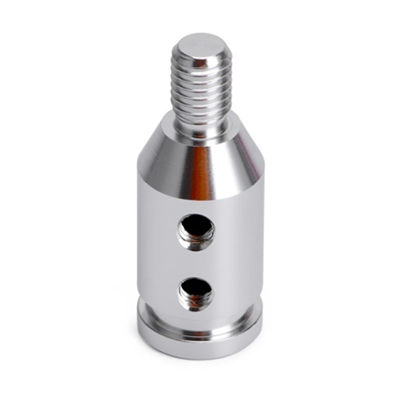 Kaiaygee Silver Gear Shift Knob Manual Adapter M10x1.5 M12x1.25 Thread Alloy