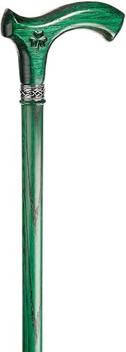 Miniatura 5 de Bastón irlandés hecho a mano para hombres, trébol, bastón de madera ergonómico personalizado, bastón celta, regalo del día de San Patricio