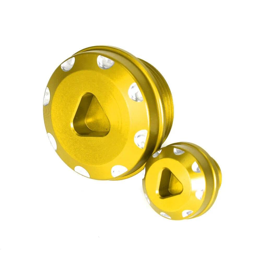 CNC Kurbelgehäusedeckelstopfen, kompatibel mit MSX 125/SF Grom 125 2017-2023 DAX 125 2022-2023 CT 125 2021-2023 Motorradzubehör Kurbelgehäuse Lochpfugungs Schraube (Gold)