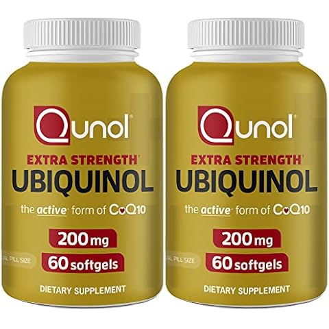 Qunol Ubiquinol CoQ10 200mg Softgels, Ubiquinol 200mg - Active Form of Coenzyme Q10, Antioxidant for Heart Health - 60 Count (Pack of 2) Cover