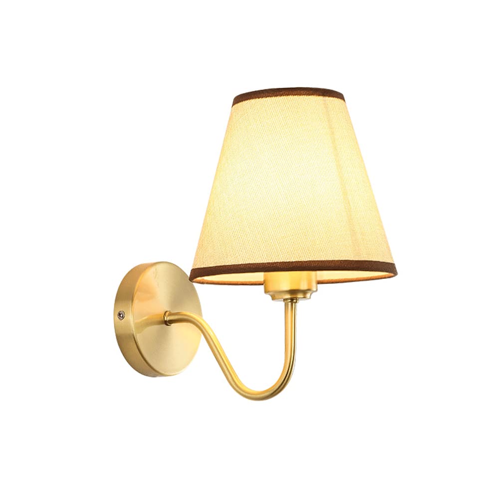 FYZDLAOR Nordic Style Wall Sconces Brass Sconces Wall Lighting Indoor for Hotel,Bedside,Restaurant,Living Room Bathroom Bedroom and Hallway Wall Sconce(E27)