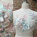 1 Pcs 3D Flower Embroidery Lace Trim Bridal Wedding Applique Beaded Pearl Tulle DIY Sewing Trims Wedding Decoration 1pc (Color 2)