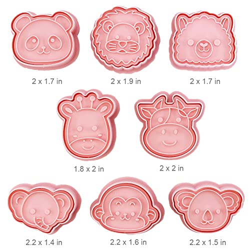16 Pcs Cartoon Animal Panda Cookie Cutters 3D Flower Rose Biscuit Cutter Funny Insect Butterfly Bee Cookie Stamps Embossed Fondant Baking Tool Cute Cookie Baking Supplies (Animal Biscuit Cutters) #TOP2