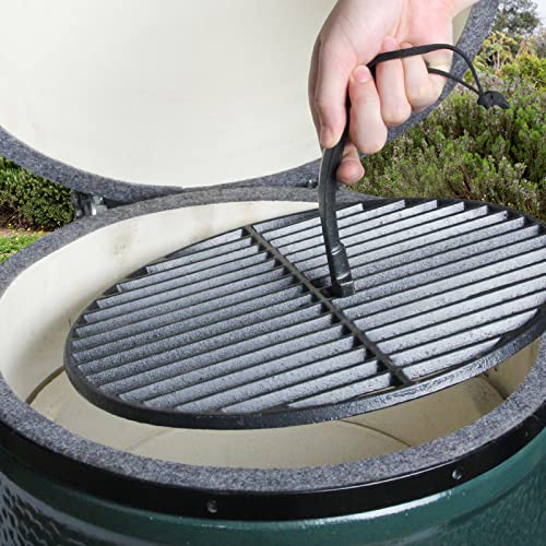 OLAMO BBQ Grate Lifter Gripper BGE Cast Iron Cooking Grid Lifter For Big Green Egg,er Grate