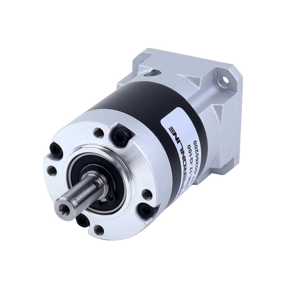 STEPPERONLINE Serie MGL - Relación de engranajes planetarios 100:1 Backlash 45arc-min para motor paso a paso estándar Nema 17 de eje de 5 mm