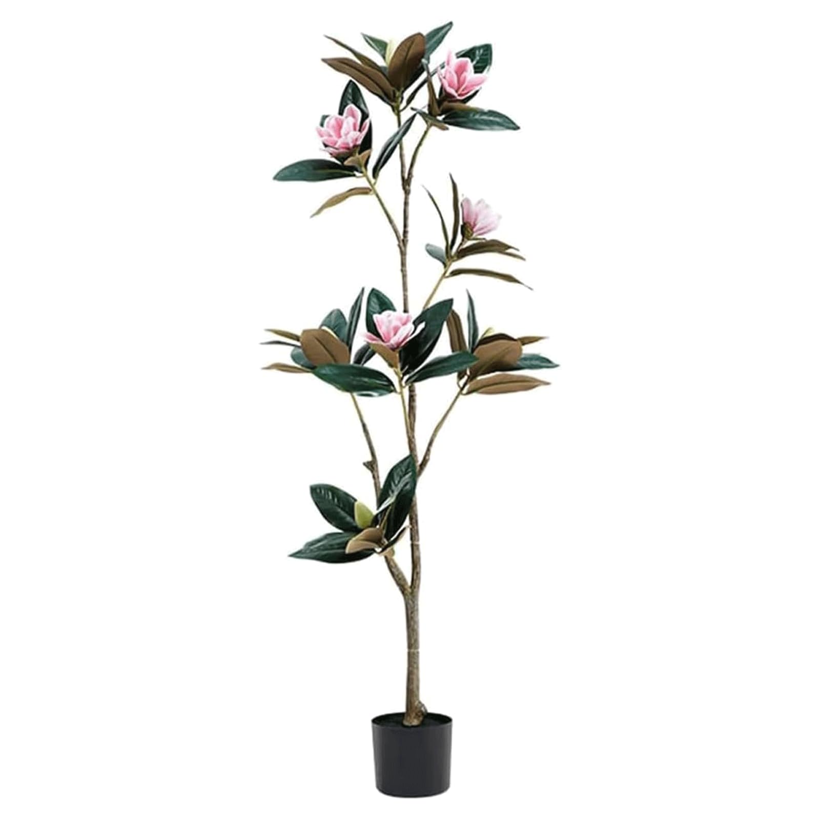 HCZKIUJY Faux Plant Tree Potted Magnolia Tree Fake Tree 140 Cm/4.5 Feet Artificial Trees Realistic Faux Plant Indoor Simulation Tree