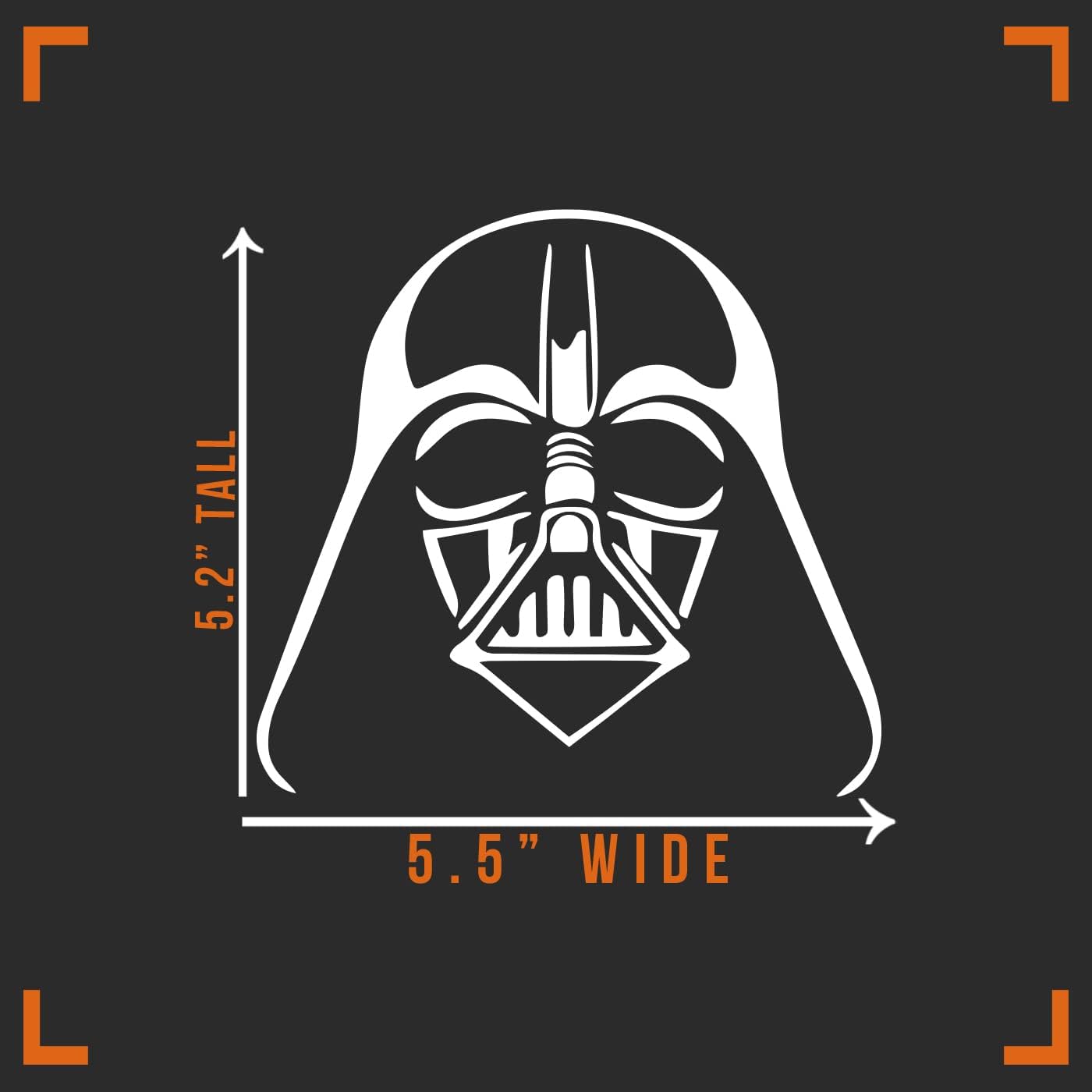 Darth Face Vader Decal Star Decal Vinyl Sticker Auto Car Truck Wall Laptop | White| 5.5" x 5"