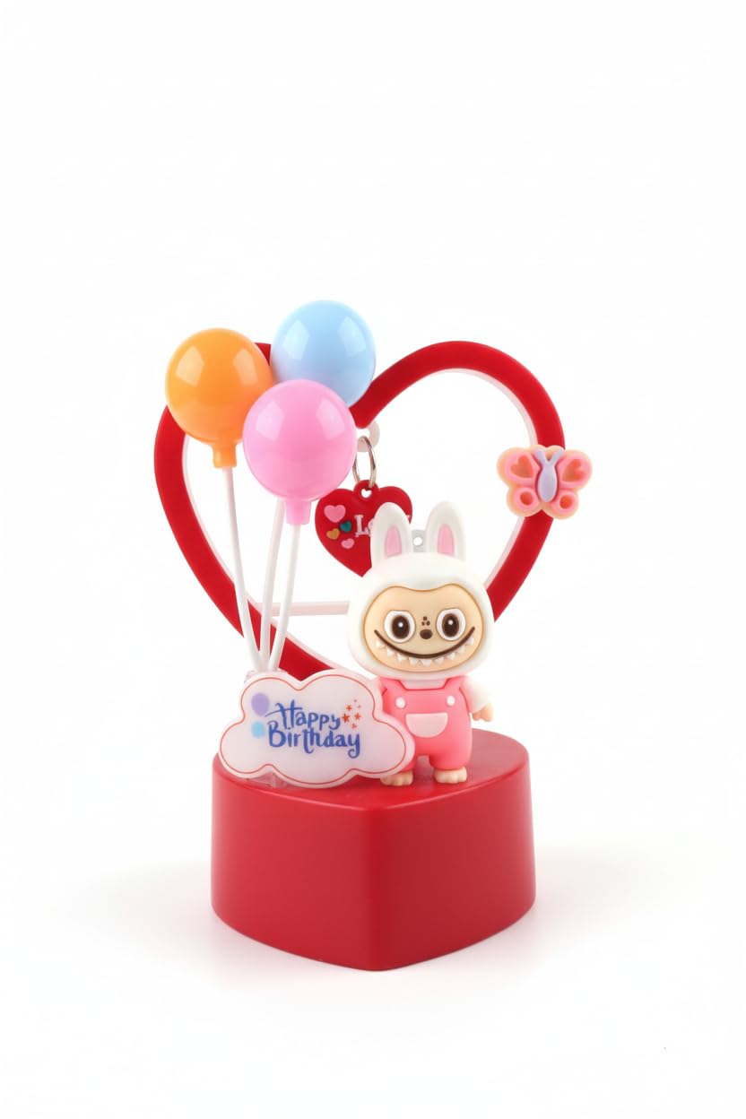 Tachyon Heart-Shaped Happy Birthday Bunny Figurine Gift