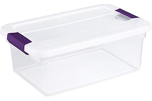 Sterilite 15 Qt Clear Stackable Shoe Storage Boxes with Latching Lids