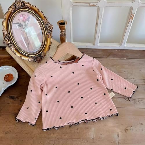 Teen Girls Cotton 𝐏a𝐣ama Set Ruffle Trim 𝐏ajamas Long Sleeve Blouse and Pants Loung𝐞wear Kids Polka Dot 𝐒leepwear4