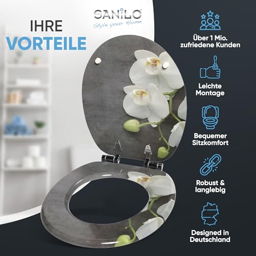 Sanilo Soft Close Toilet Seat, Wide Choice of New Toilet Seats, Stable Hinges, Easy to Mount (Pretty), 47 cm x 37.7 cm - Image 2