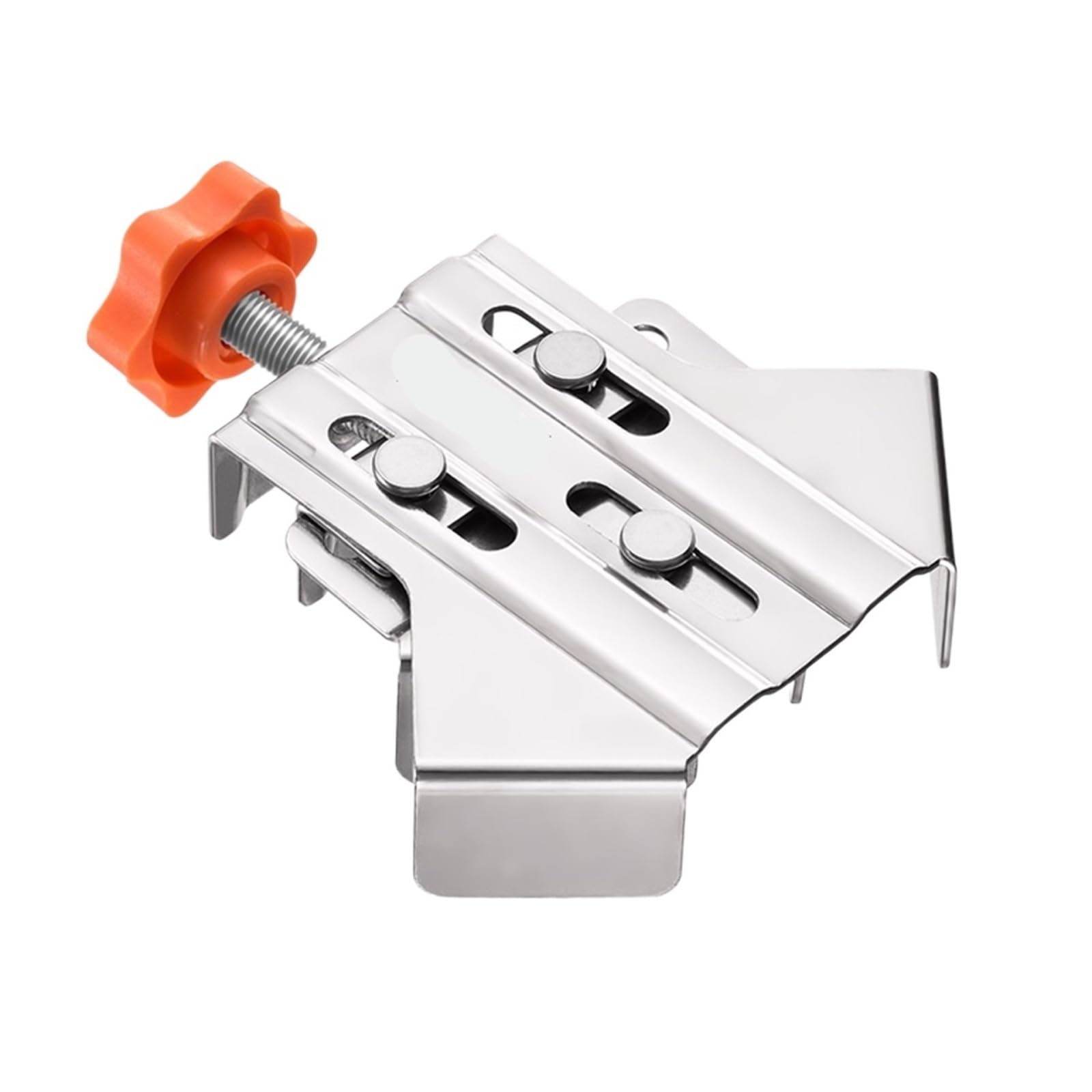 Sargento para Cajones Abrazadera de Esquina de Extremo Cerrado de Acero Inoxidable con manija única Ajustable, Herramienta de Abrazadera for carpintería, Clip de ángulo Recto(Type B (4 Pack))