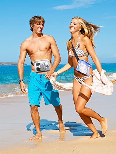 Image of HEETA 2 /3 /4 Pack Waterproof Pouch with Waist Strap, Screen Touchable Dry Bag with Adjustable Belt for Phone Valuables for Kayaking, Swimming, Snorkeling, Boating, Fishing, Surfing & Beach