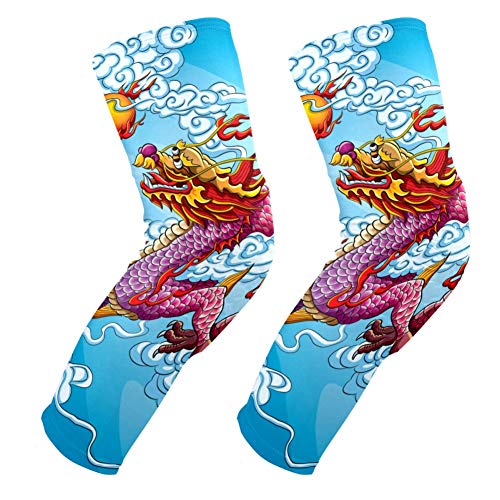 Genouillères rembourrées motif dragon amorti renforcé contre les chocs genoux
